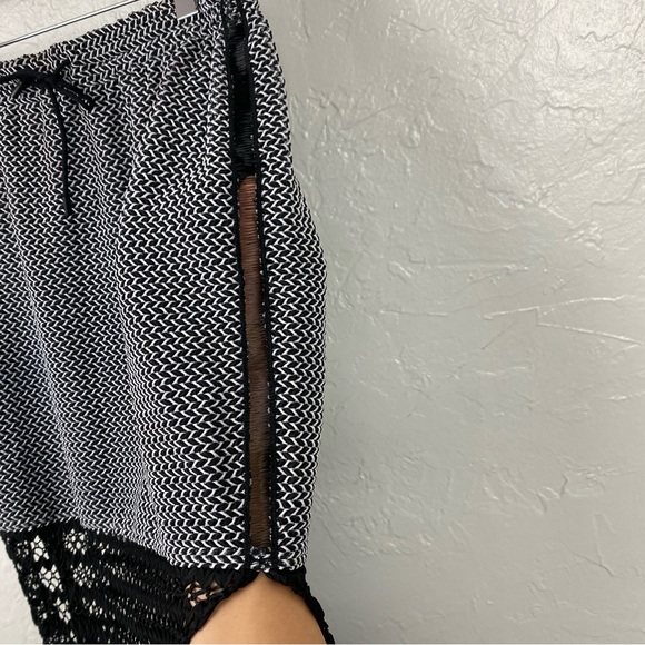 Jonathan Simkhai Resort Drawstring Fringe Knit Maxi Coverup Skirt medium - Picture 5 of 9